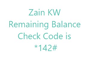 Check Zain Kuwait Balance via Code
